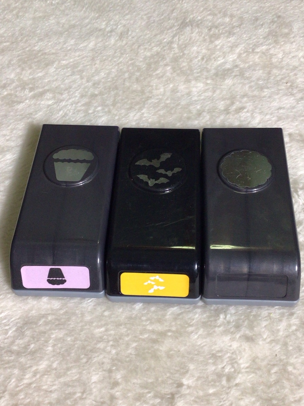 Set of 3 Black Paper Punches for Home Office & Arts & Crafts